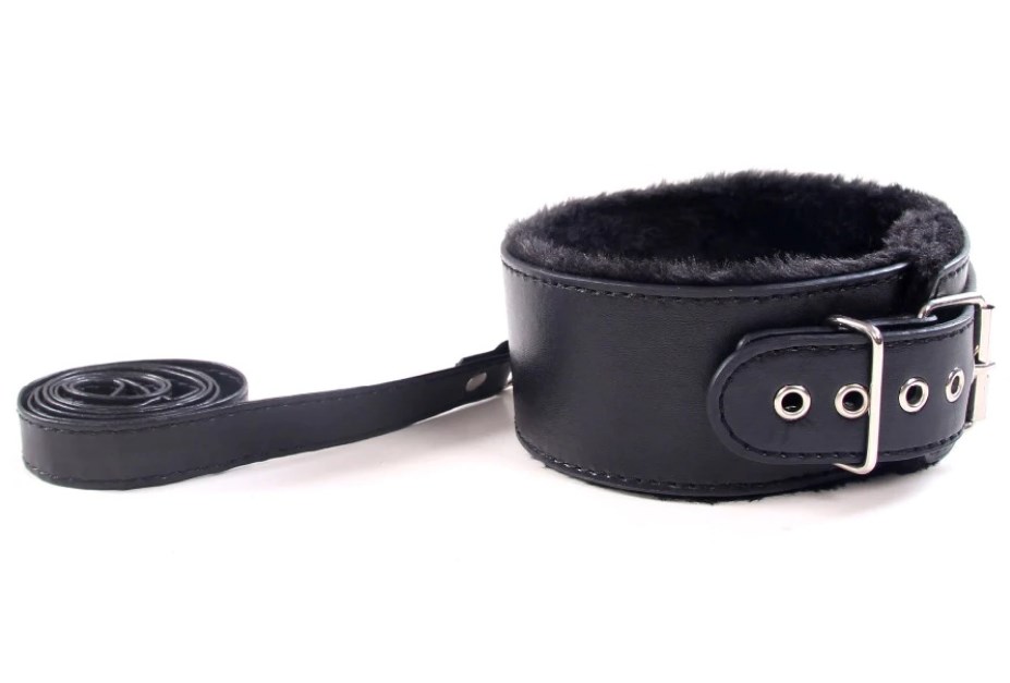 Collar con correa NEGRO